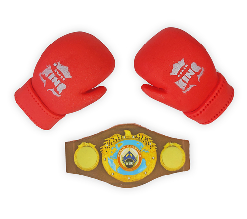 Набор сахарных украшений бокс красные перчатки