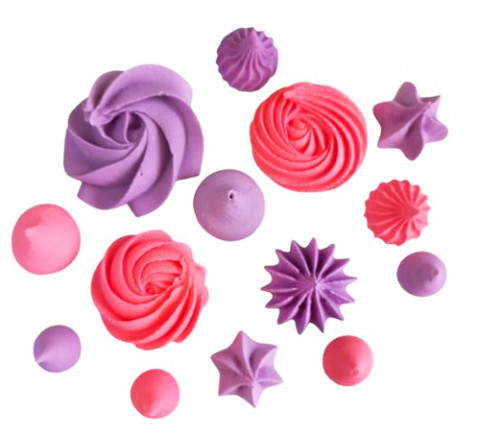 Безе сахарные микс розово-сиреневые