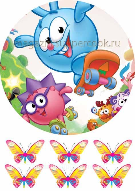 Вафельная картинка "Смешарики №4"