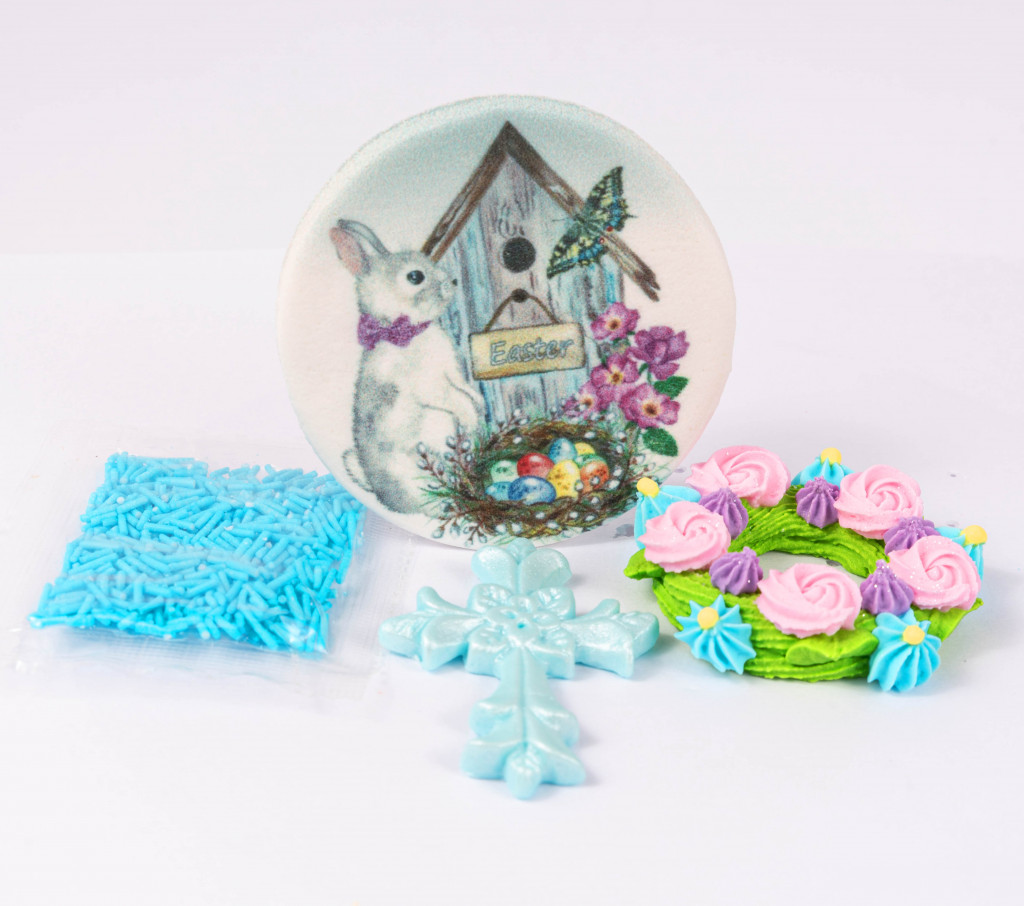 Цукрова прикраса Віночок з хрестиком