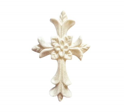 Цукрова прикраса Хрестик білий преміум