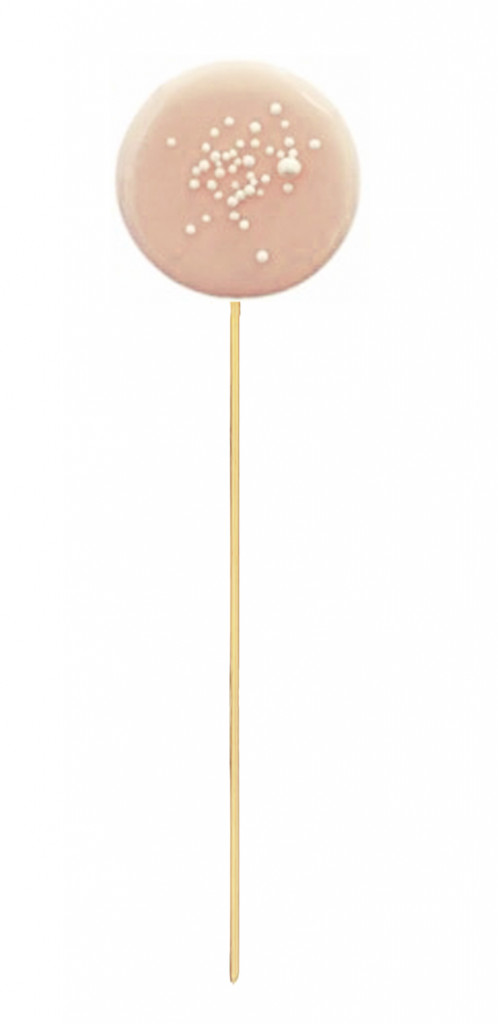 Леденец из сахара бежевый с посыпкой (не прозрачный) 1шт