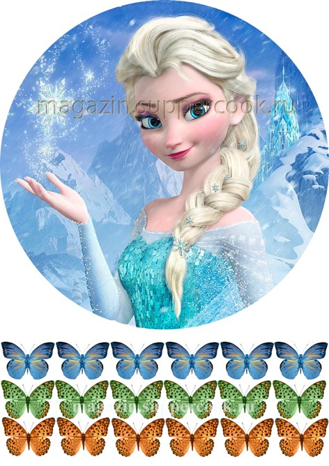 Вафельная картинка "Холодное сердце №12"