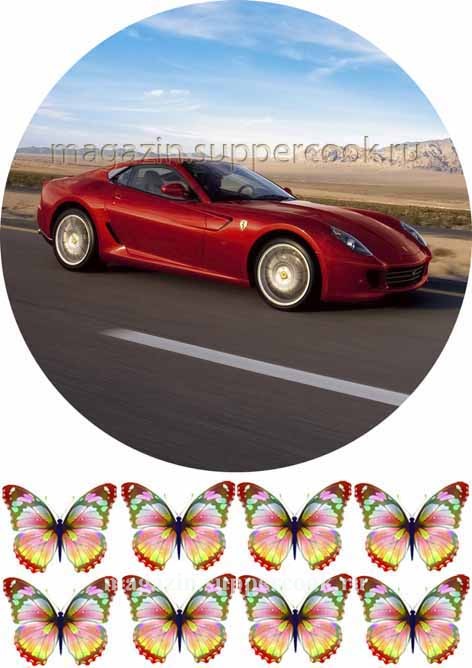 Вафельная картинка "Машина№14"