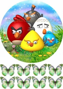 Вафельна картинка "Angry Birds №1"