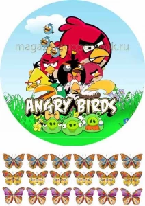 Вафельна картинка "Angry Birds №3"