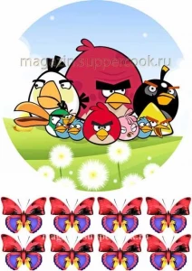 Вафельна картинка "Angry Birds №4"