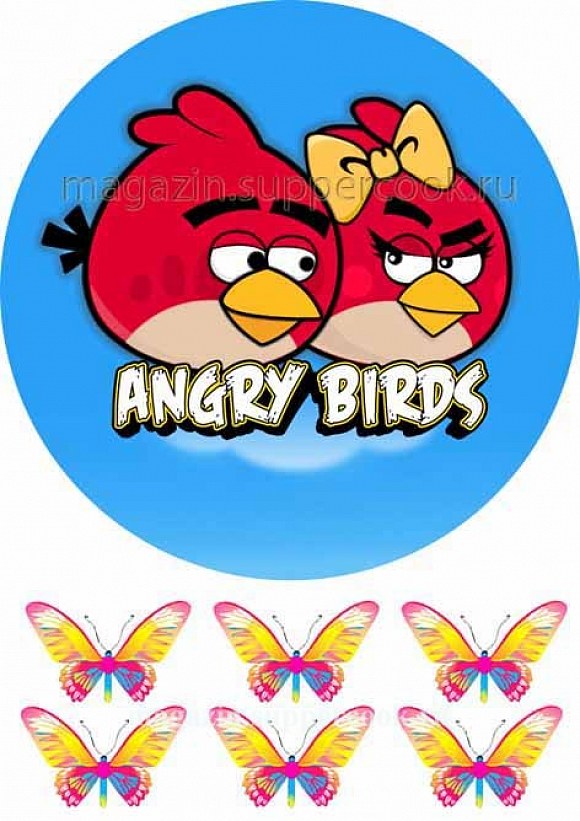 Вафельная картинка "Engry Birds №7"