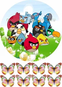 Вафельна картинка "Angry Birds №10"