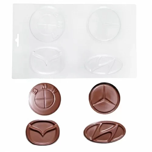Пластиковая форма для шоколада "Марки машин 2"