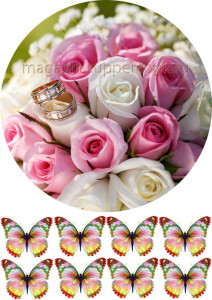 Вафельная картинка "Свадебная №1"