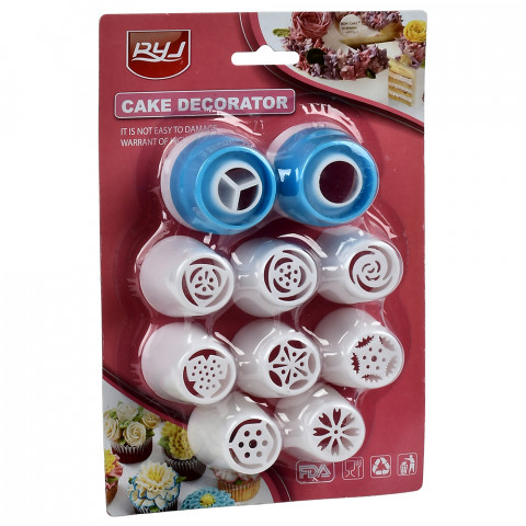 Набор кондитерских насадок цветочные 10пр