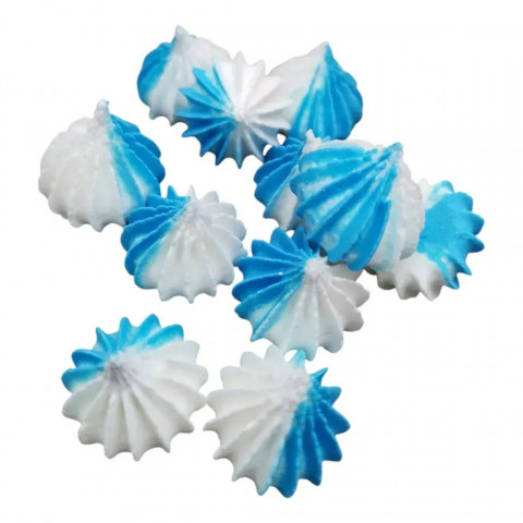 Безе міні цукрові Біло-блакитні (11шт)