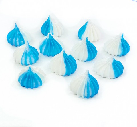 Безе мини сахарные Бело-голубые (11шт)