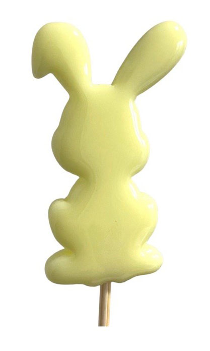Леденец из изомальта Зайчик желтый (не прозрачный)