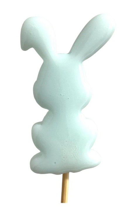 Леденец из изомальта Зайчик голубой (не прозрачный)