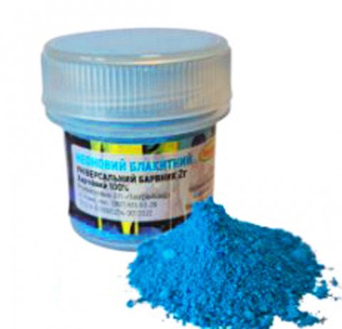 Сухой краситель Ириска Неоновый голубой 2г