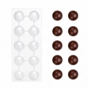 Пластикова форма для шоколаду "Напівсфера 4см"
