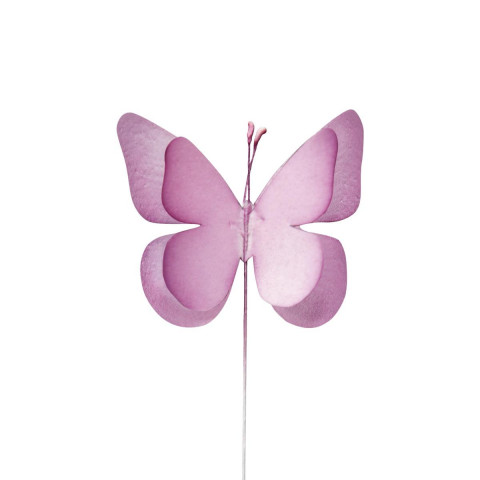 Вафельний метелик бузковий d-6см