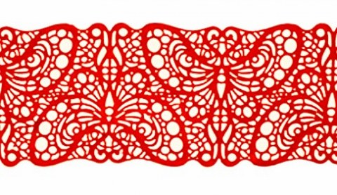 Мереживо з айсингу №9 "Червоне"