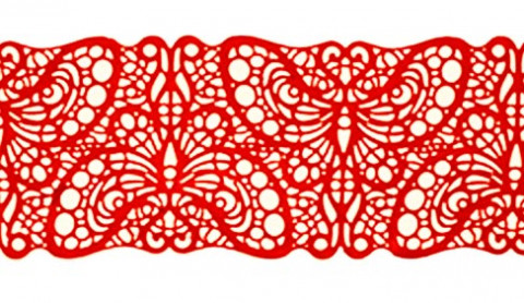Мереживо з айсингу №9 "Червоне"