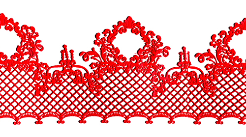 Кружево из айсинга №27 "Красное"