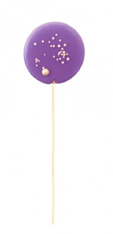 Леденец из сахара фиолетовый с посыпкой (не прозрачный) 1шт