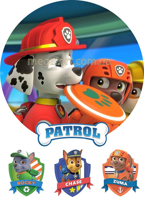 Вафельная картинка "Щенячий патруль №8"