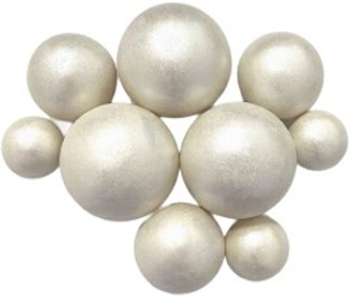 Шоколадные сферы Белые перламутр (9шт)