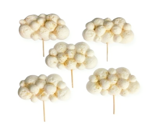 Набір цукрових топерів Хмаринки із золотом