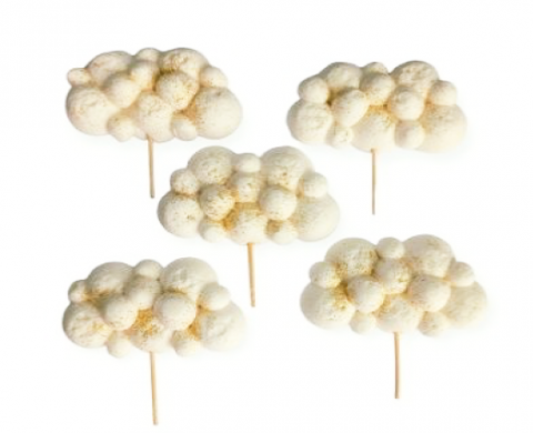 Набір цукрових топерів Хмаринки із золотом