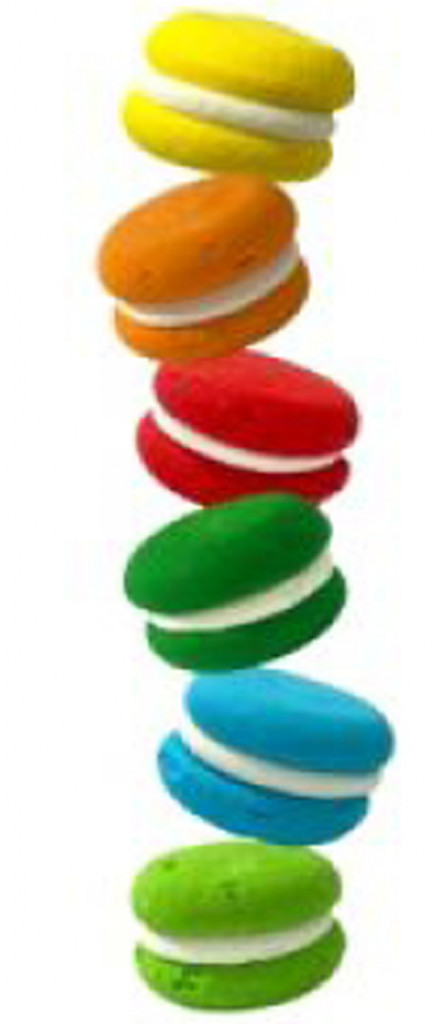 Набір безе Макаронс веселка 3см