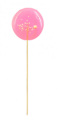 Леденец из сахара прозрачный розовый 1шт