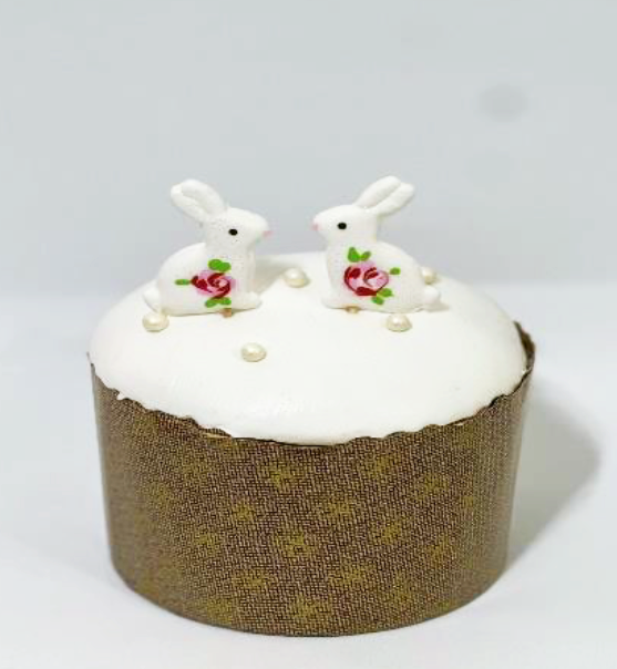 Сахарное украшение "Зайчики пысанка (пара)"