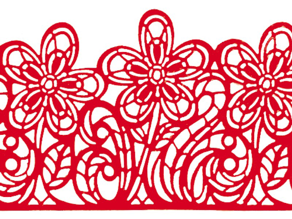 Кружево из айсинга №11 "Красное"