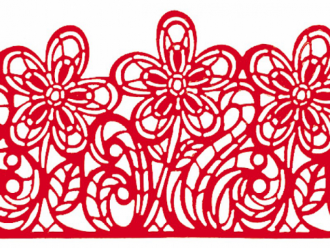 Мереживо з айсингу №11 "Червоне"