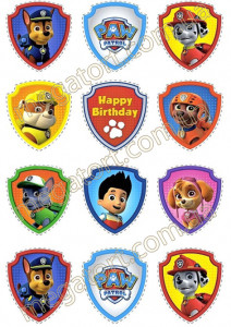 Вафельная картинка для капкейков Щенячий патруль №16