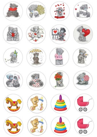 Вафельна картинка для капкейків №47