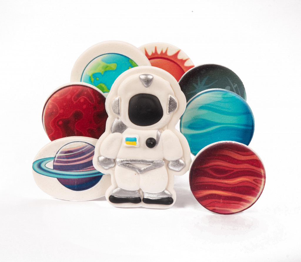 Набор сахарных топперов Космонавт