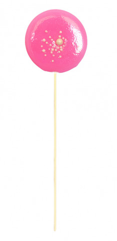Леденец из изомальта розовый с посыпкой (не прозрачный) 1шт
