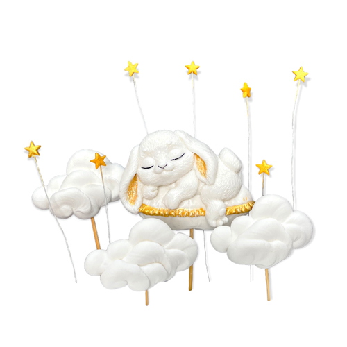 Набір цукрових топерів Зайчик із хмаринками