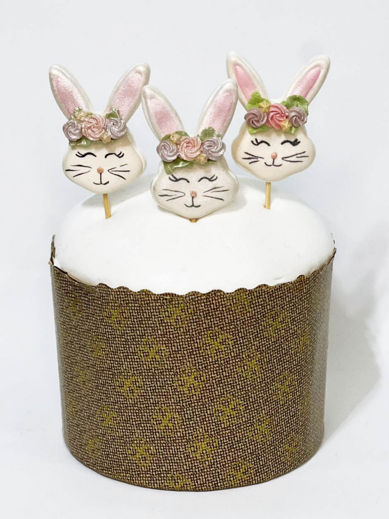 Сахарное украшение "Зайчик пастельный" 1шт