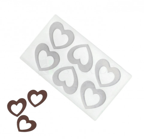 Силіконовий молд для льодяників і шоколаду "Сердечка"