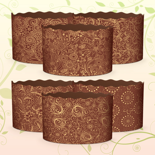 Форма для пасхи бумажная "Итальянская" (130мм х 85мм) 10шт