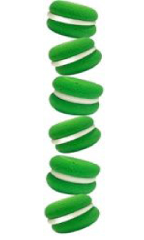 Набор безе Макаронс зеленые 3см