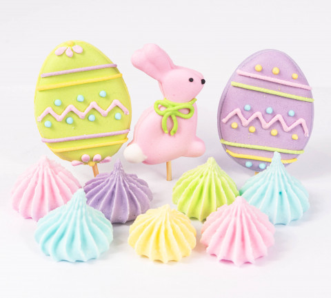 Цукрова прикраса "Весела Пасха Зайчик"