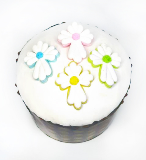 Цукрова прикраса Хрестик великодній САЛАТОВИЙ