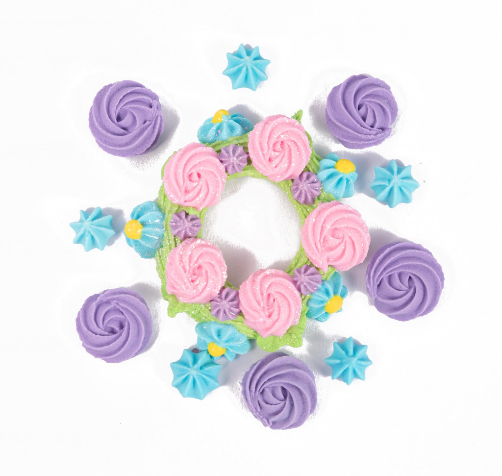 Цукрова прикраса "Віночок з трояндами"