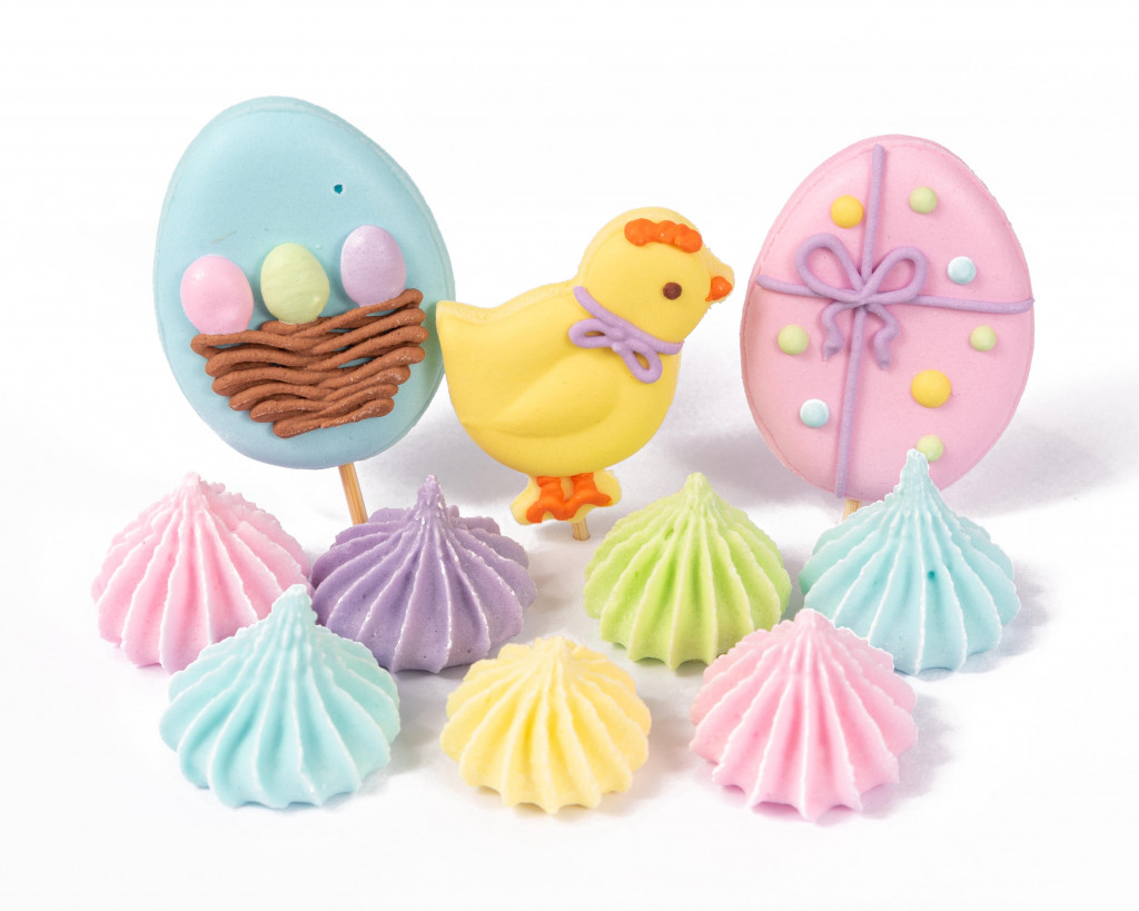 Цукрова прикраса "Весела Пасха Курча"