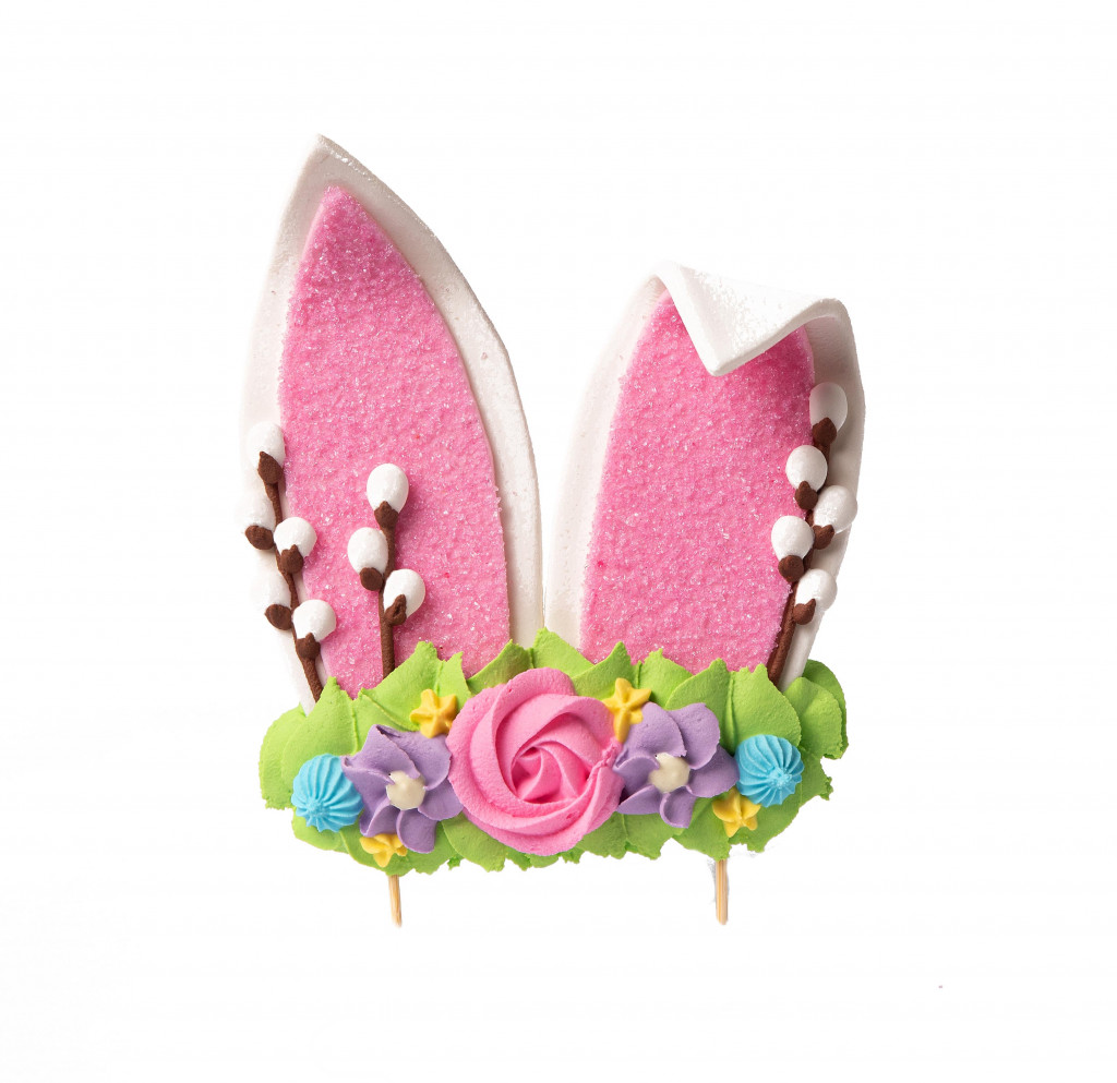 Цукрова прикраса "Великодній Вушка зайчика"